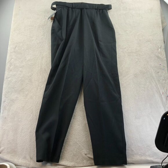 NWT Savion Womens Dress Pants Size 16 Black High Waisted Pleated Trouser Work - Picture 12 of 12